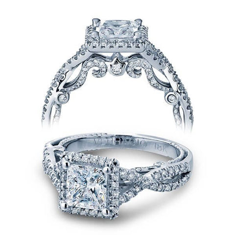 Verragio Insignia Criss Cross Princess Cut Diamond Engagement Ring
