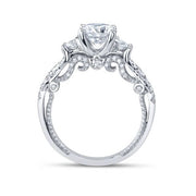 Three Stone Verragio Insignia Infinite Design Round Cut Diamond Engagement Ring