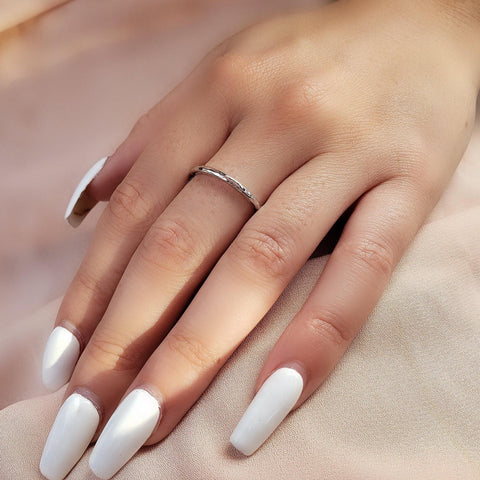 White Gold Jagged Edges Ring
