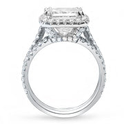 Elongated Cushion Cut Halo Engagement Ring Profile