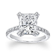 Radiant Cut Engagement Ring Eternity Front View