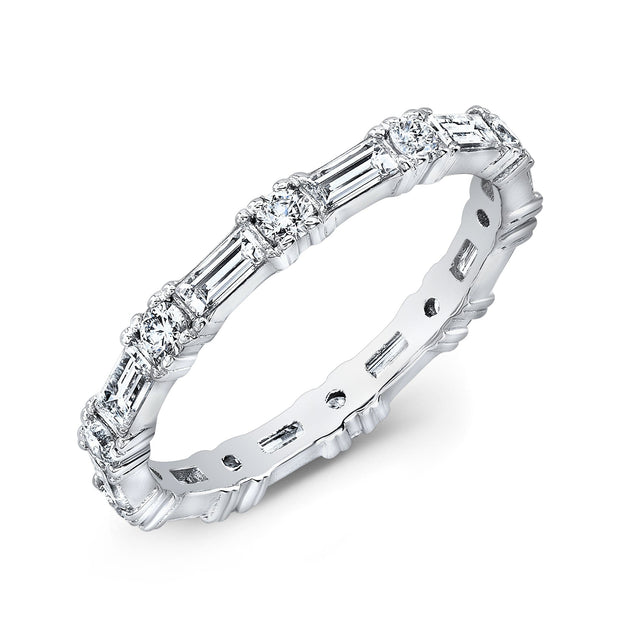  Baguette & Round Diamond Eternity Band