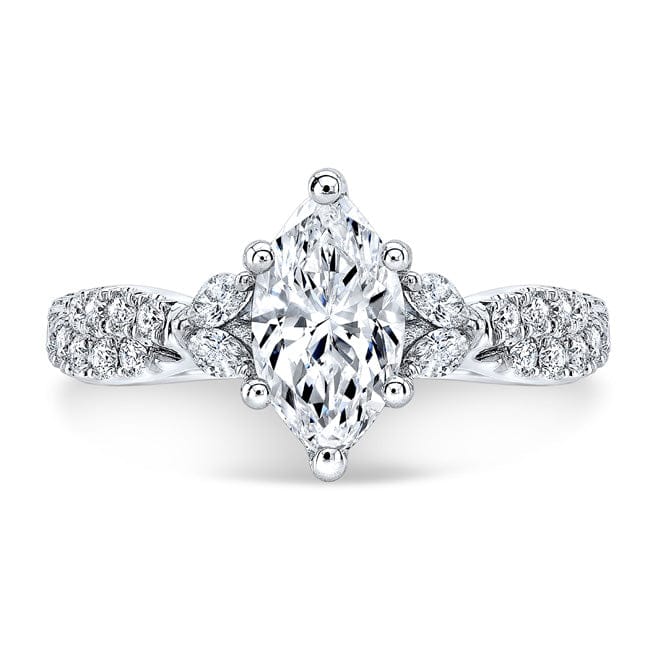 2.50 Ctw Floral Marquise Engagement Ring H Color VS1 Clarity GIA Certified