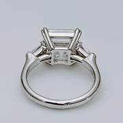 2.55 Ct. Asscher Cut & Baguettes 3Stone Diamond Ring G Color VS1 GIA Certified