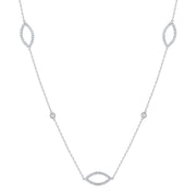 Marquise Shaped Diamond Necklace