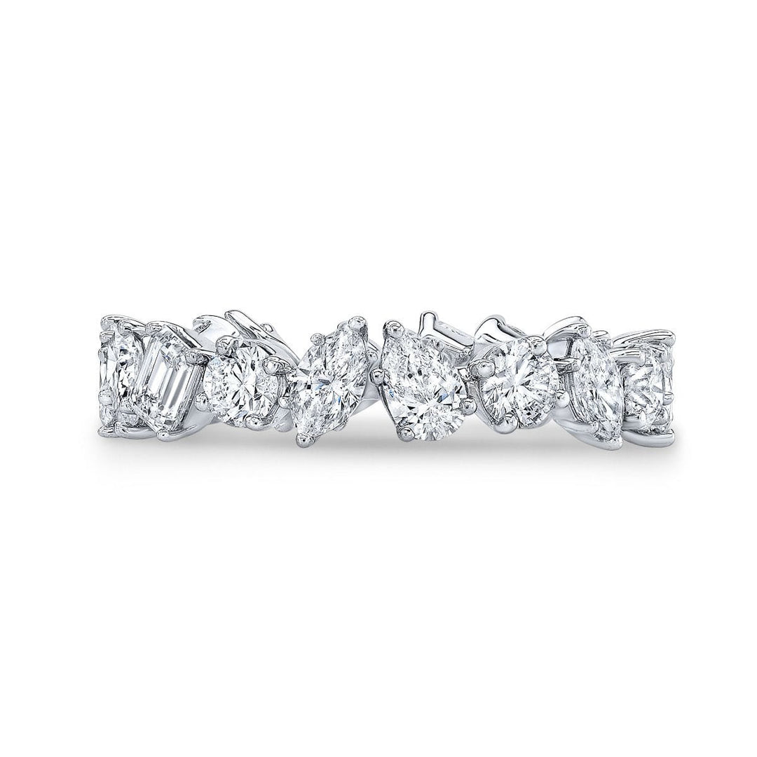 eternity multi shape diamonds front view

