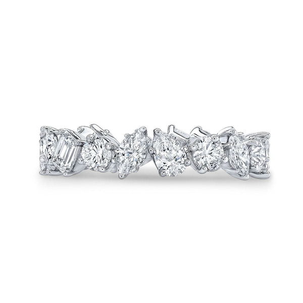 eternity multi shape diamonds front view
