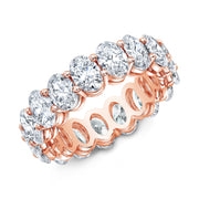 7 Carats Oval Eternity Ring G-H Color SI1 Clarity