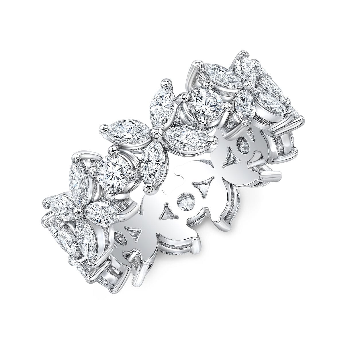 Flower eternity ring top