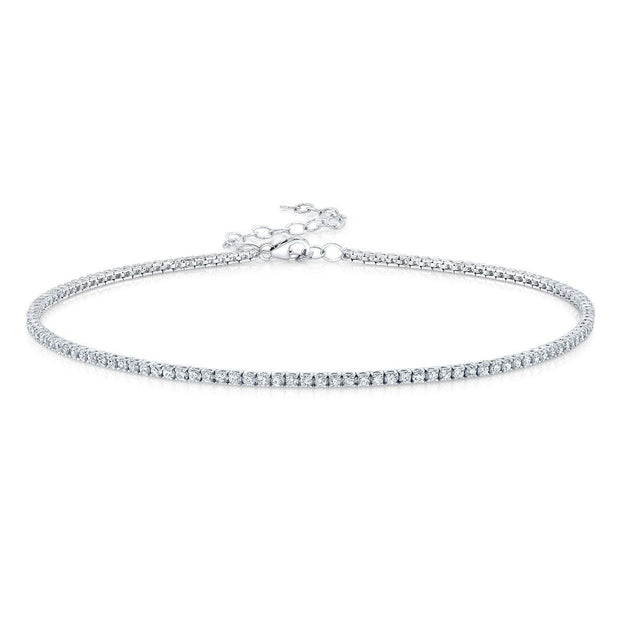Diamond Tennis Choker Necklace 3.80 Ctw.