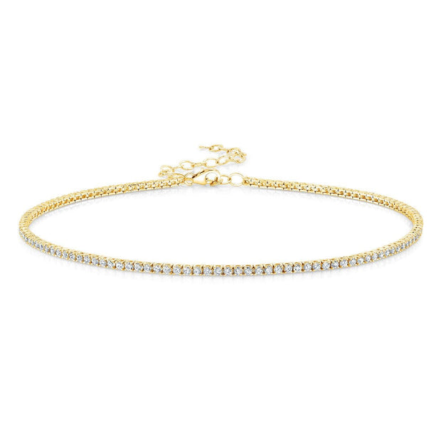 Diamond Tennis Choker Necklace 3.80 Ctw.