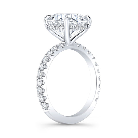 Hidden Halo Engagement Ring Side Profile