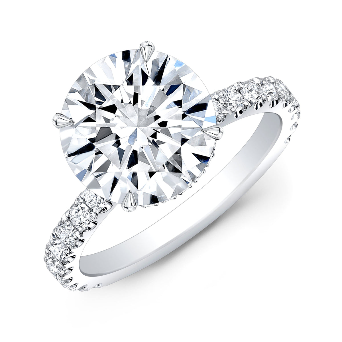 Hidden halo engagement ring