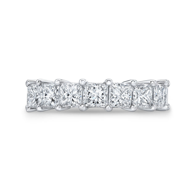 5 Carats Princess Cut Eternity Ring Natural Diamonds