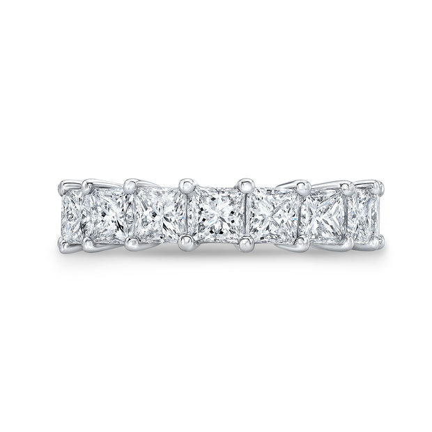 5 Carats Princess Cut Eternity Ring Natural Diamonds