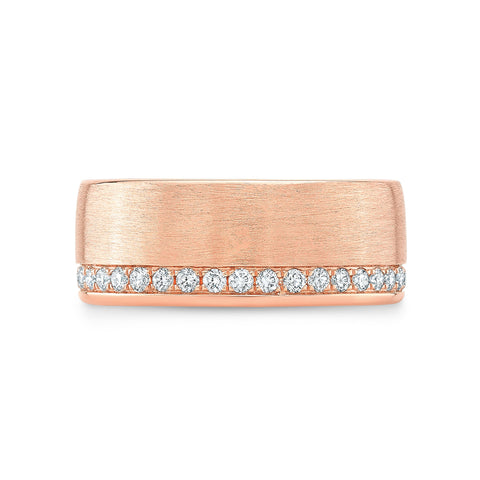 Men's Eternity Diamond Wedding Band Rose