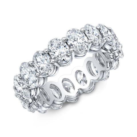 Oval Eternity Band White Platinum