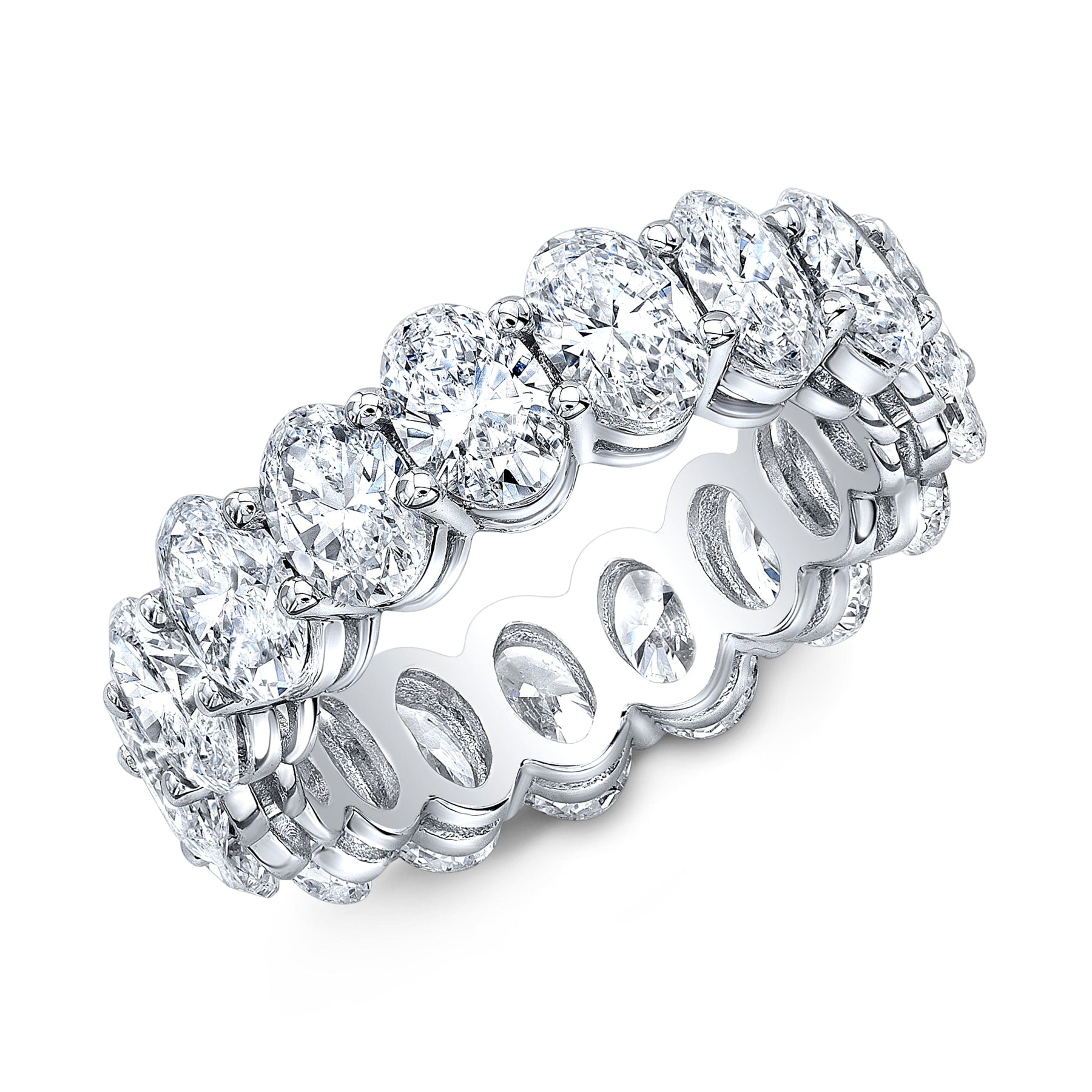 Oval diamond eternity band cheap