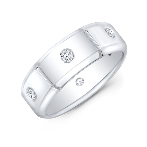 Men's Diamond Ring Eternity Band 1 Carat F-G Color VS1 Clarity