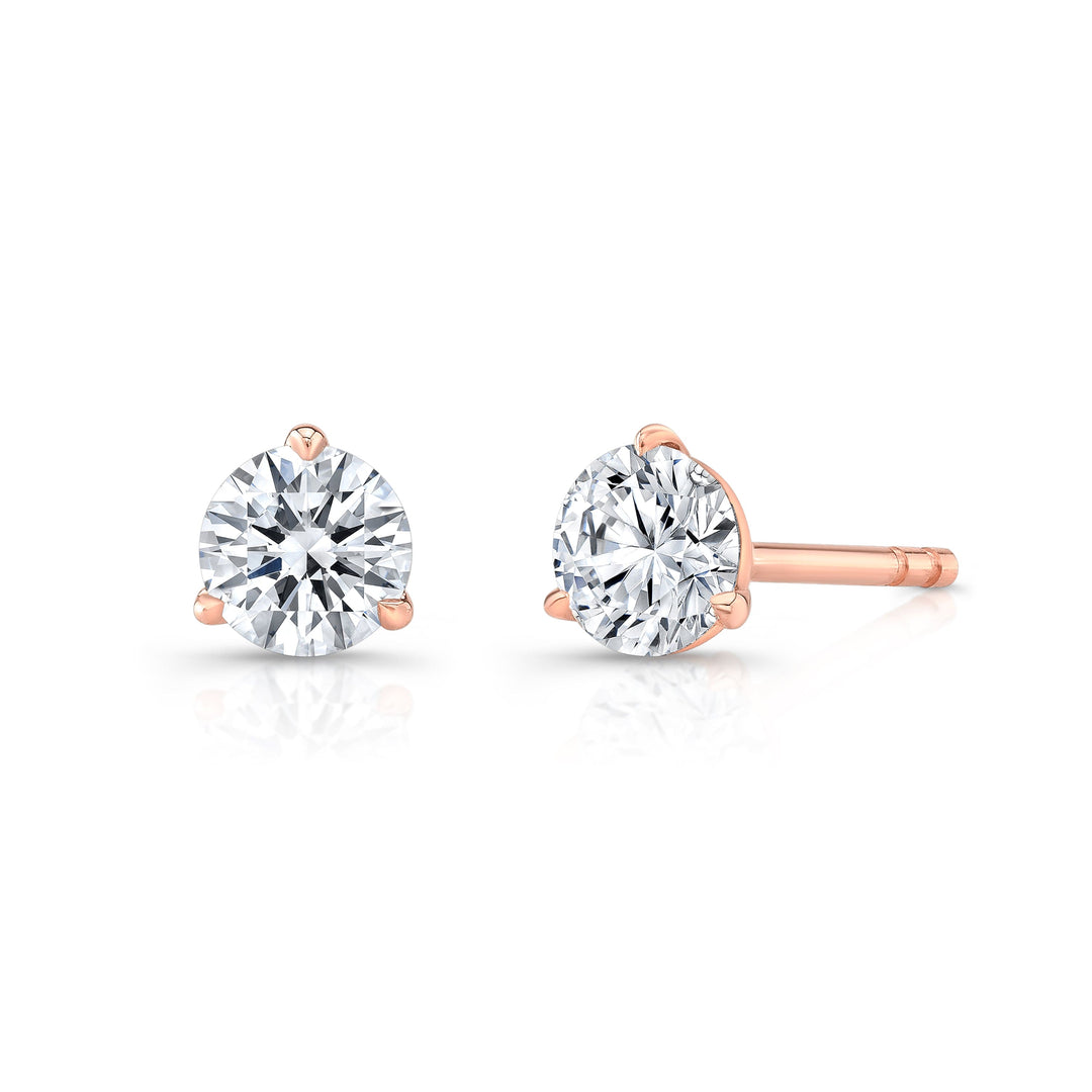 1.60 Ct. Martini Diamond Stud Earrings La Puesette Backing