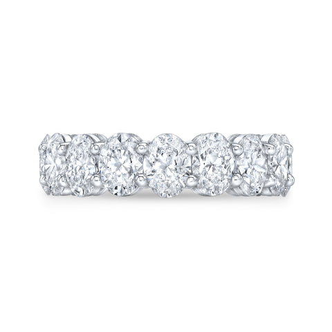 6 Carats Oval Eternity Band F-G Color VS1 Clarity