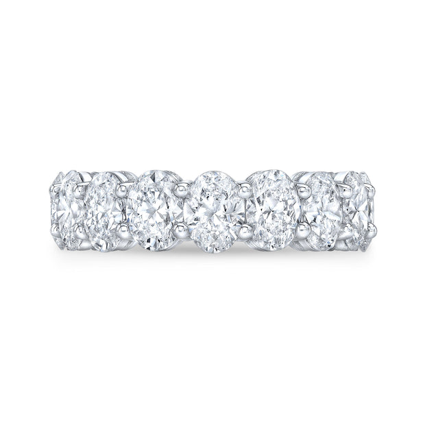 6 Carats Oval Eternity Band F-G Color VS1 Clarity