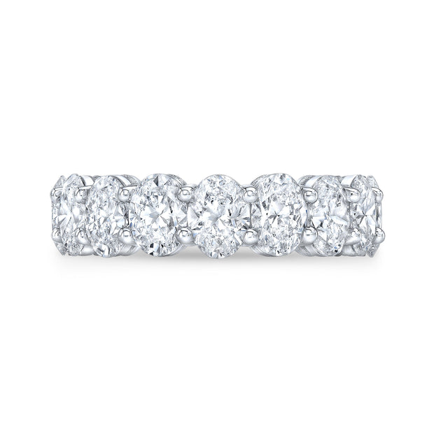 6 Carats Oval Eternity Band F-G Color VS1 Clarity