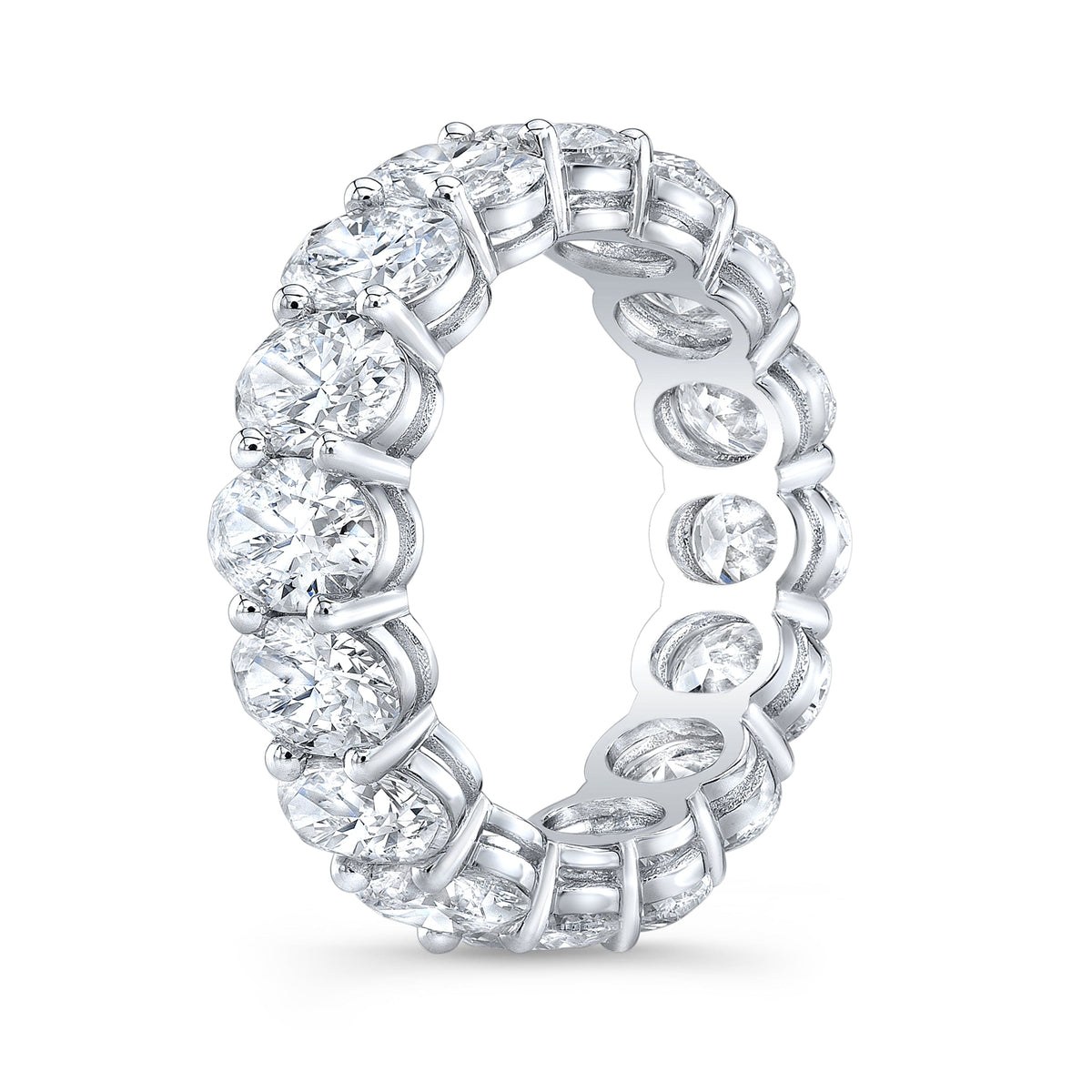 6 carats oval eternity band f g color vs1 clarity