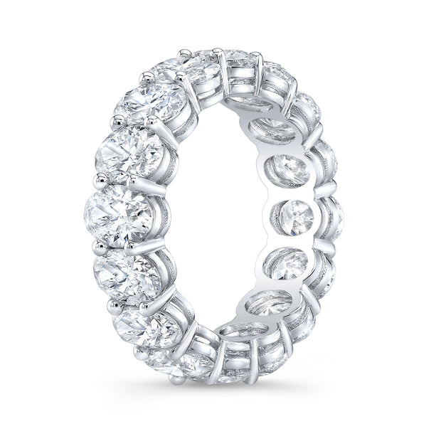 6 Carats Oval Eternity Band F-G Color VS1 Clarity