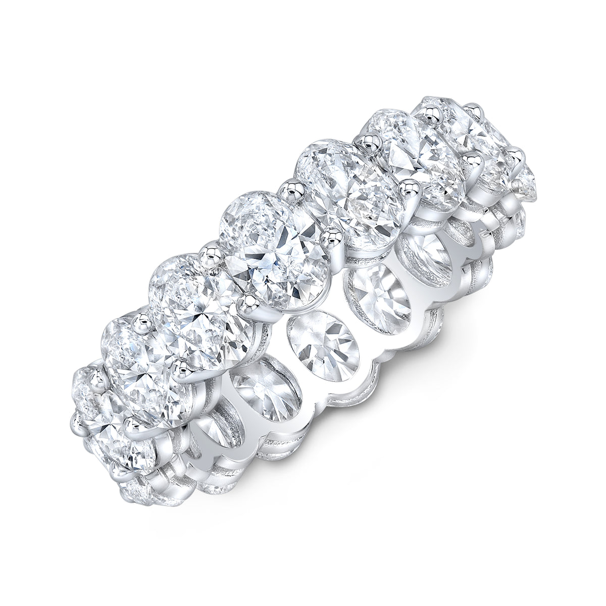 7 carats oval eternity band 