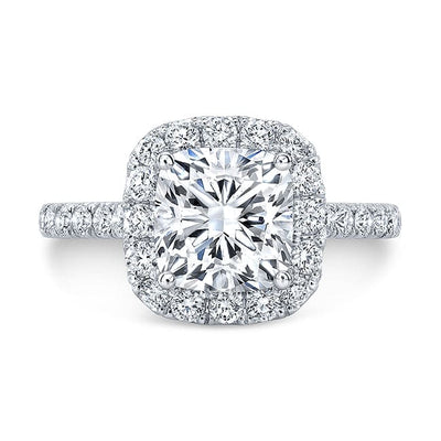 1.70 Ct. Classic Cushion Halo Engagement Ring F Color VS1 GIA Certified