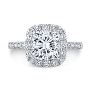 Cushion Cut Halo Engagement Ring