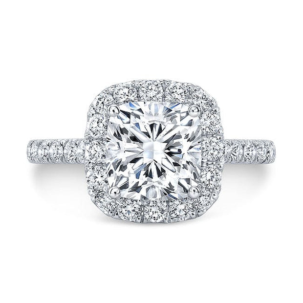 1.90 Ct. Jovani Cushion Halo Engagement Ring H Color VS1 GIA Certified