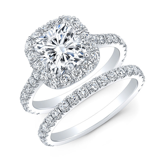 1.70 Ct. Cushion Cut Halo Engagement Ring G Color VS1 GIA Certified