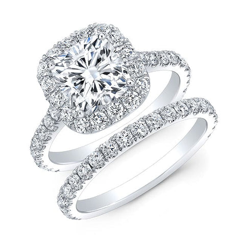 5.75 Ct. Halo Cushion Cut Engagement Ring G Color SI1 GIA Certified