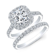 1.70 Ct. Cushion Cut Halo Engagement Ring H Color VS2 GIA Certified