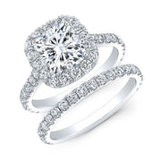 Halo Cushion Cut Diamond Engagement Ring