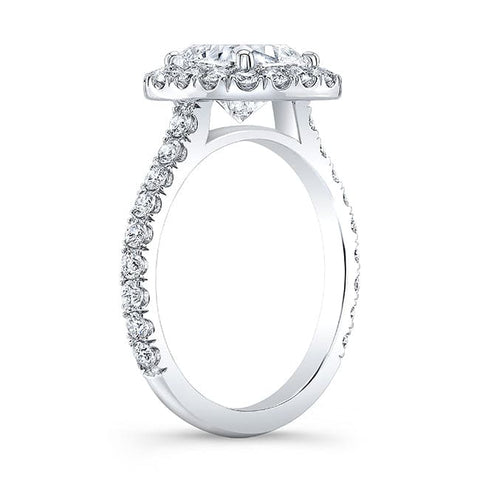 Halo Engagement Ring Side Profile