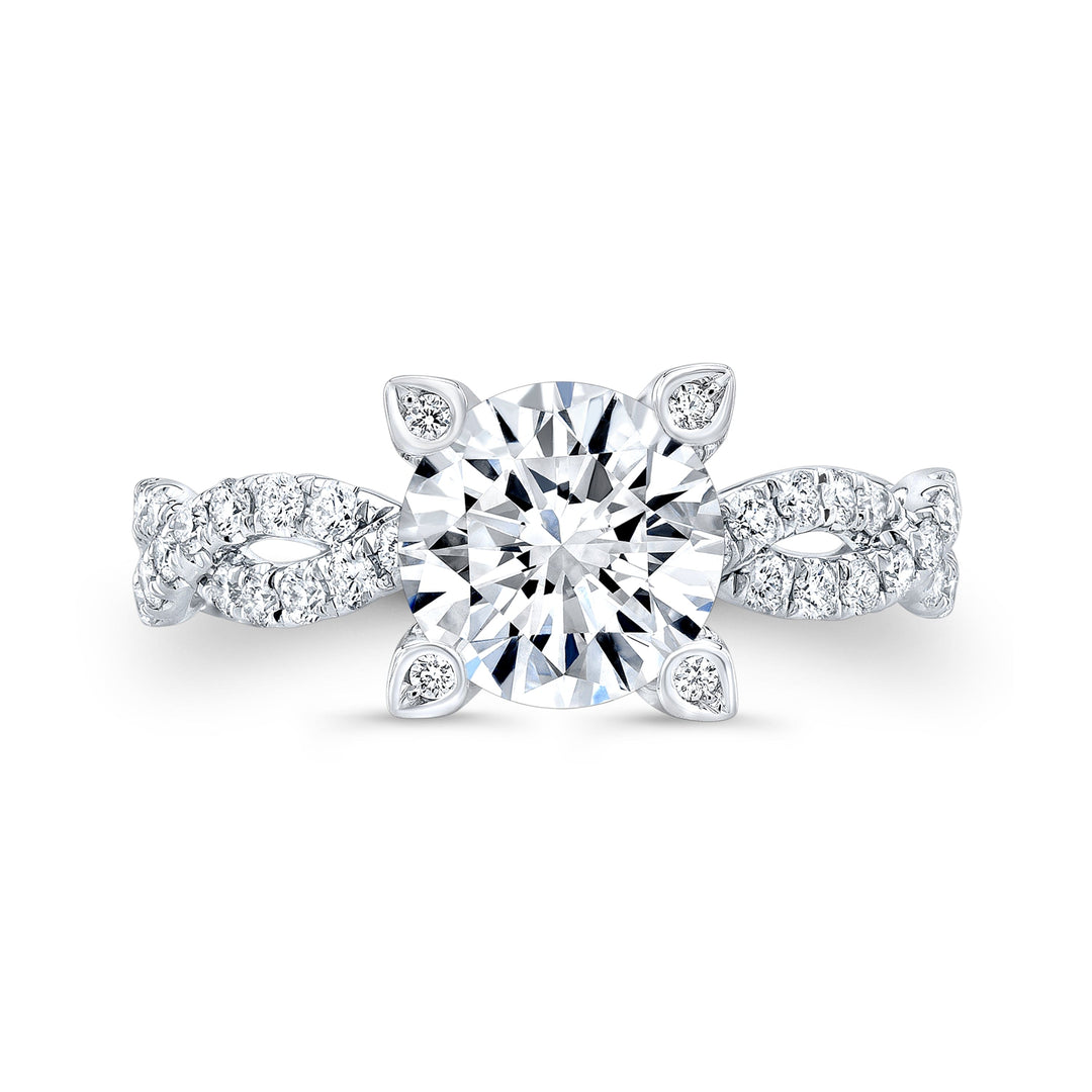 Twisted Engagement Ring Front View
