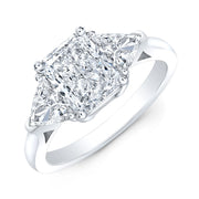 3 Stone Radiant Cut Engagement Rings