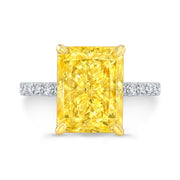 Hidden Halo Yellow Diamond Ring