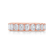 Vintage Emerald Eternity Band Rose Gold