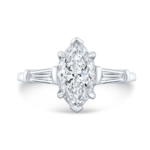 Marquise Diamond Ring Front View