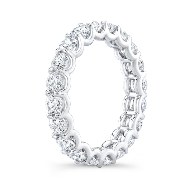 3.00 Ct Round Cut Diamond Eternity Ring U-Set F-G Color SI1