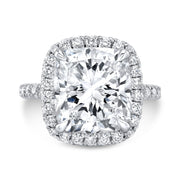 2.75 Ct. Elongated Cushion Cut Halo Engagement Ring H Color VS1 GIA Certified