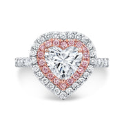 Heart Shaped Engagement Ring Front View