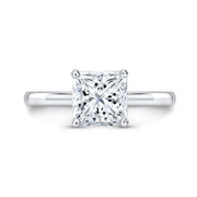 1.00 Ct. Princess Cut Diamond Solitaire Ring D Color VVS2 GIA Certified