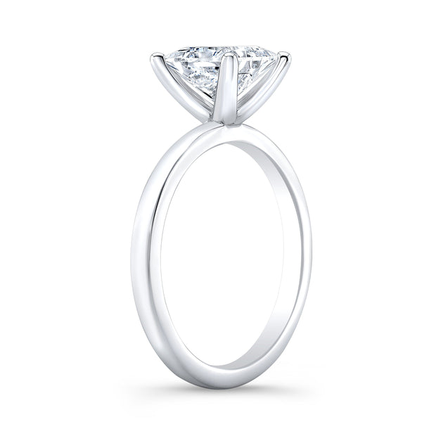 1.00 Ct. Princess Cut Diamond Solitaire Ring D Color VVS2 GIA Certified