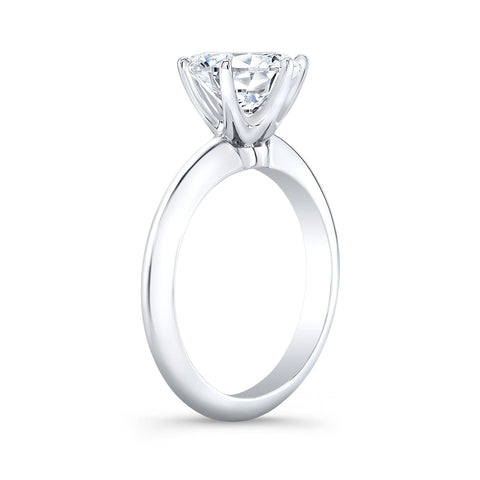 Knife Edge Solitaire Engagement Ring Profile View