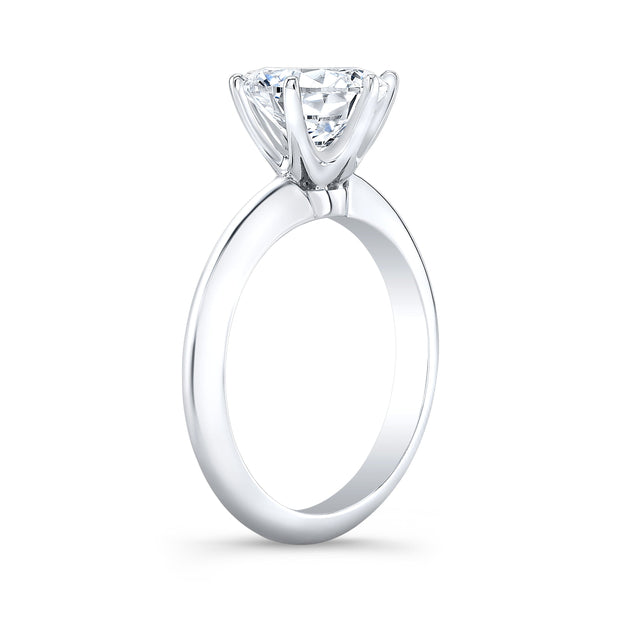 1.00 Ct. Knife Edge Solitaire Ring H Color SI1 GIA Certified 3X